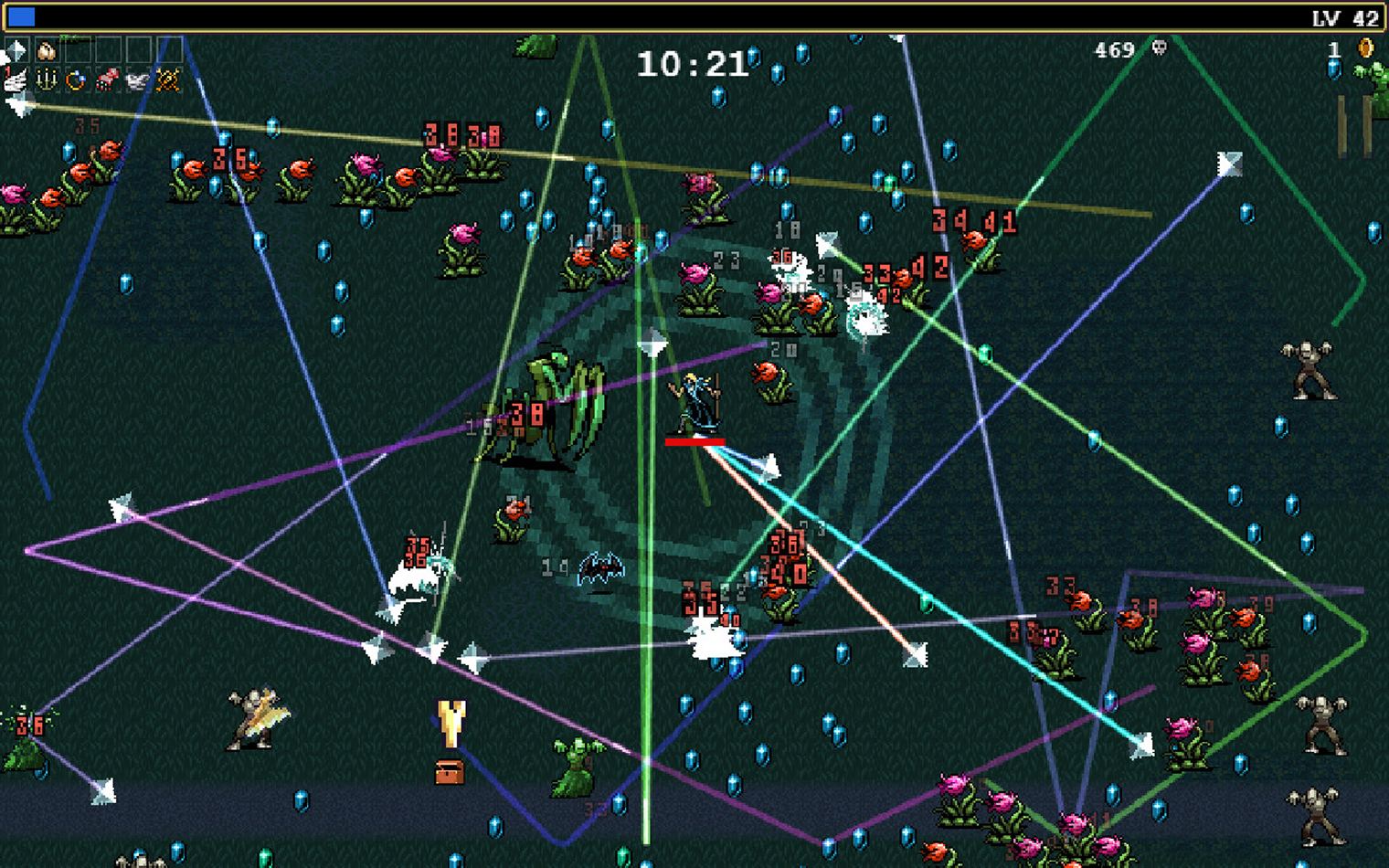 Уже через несколько минут разобрать, что происходит на экране, становится сложно. Кадр: poncle