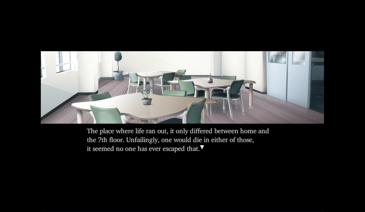 Игра минималистична. Музыки немного, иллюстрации относительно простые, и даже персонажи редко появляются на экране. © Sekai Project