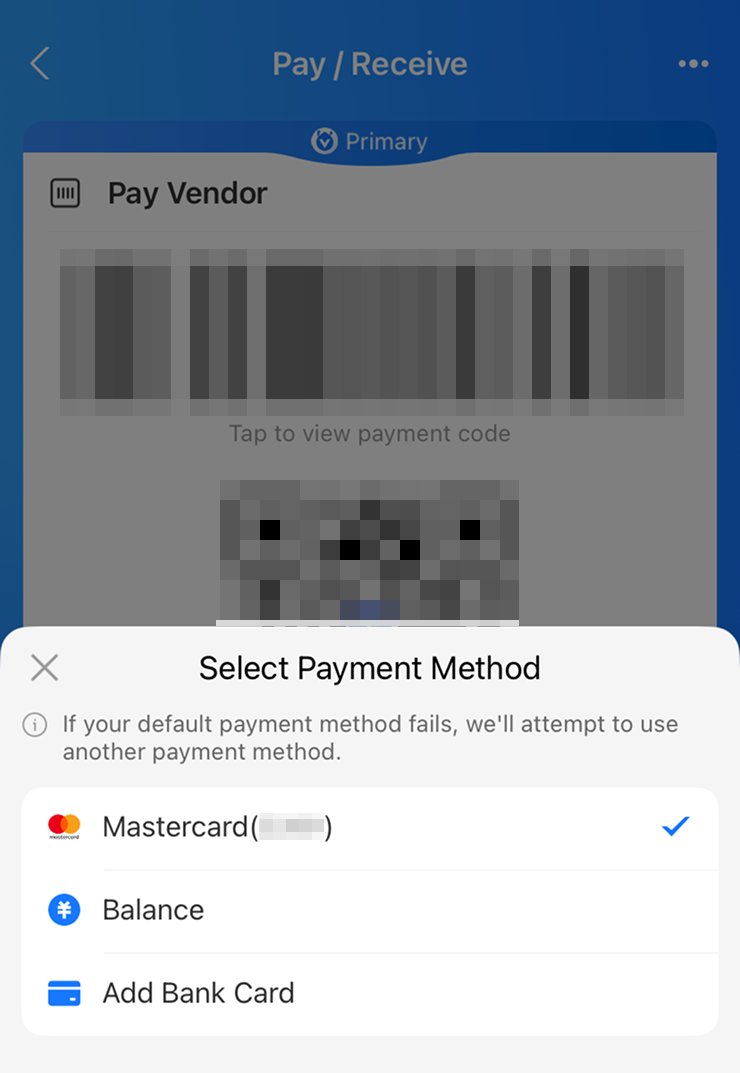 Все доступные методы в списке — можно выбрать удобный для конкретного платежа