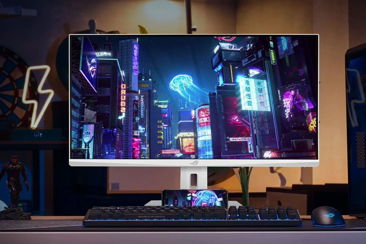 Монитор Asus Rog Strix XG27UCG поддерживает Aura Sync. Цена — 48 446 ₽. © Asus