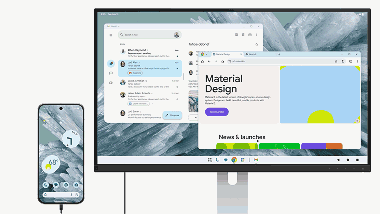 В режиме рабочего стола можно продолжать пользоваться смартфоном. © android-developers.googleblog.com