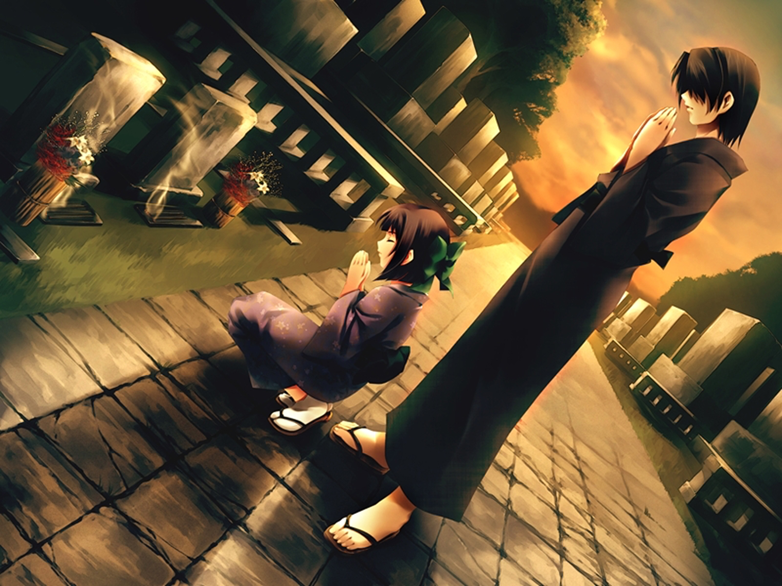 По одному лишь тону иллюстраций видно, что в Cartagra будет мало веселого. © MangaGamer