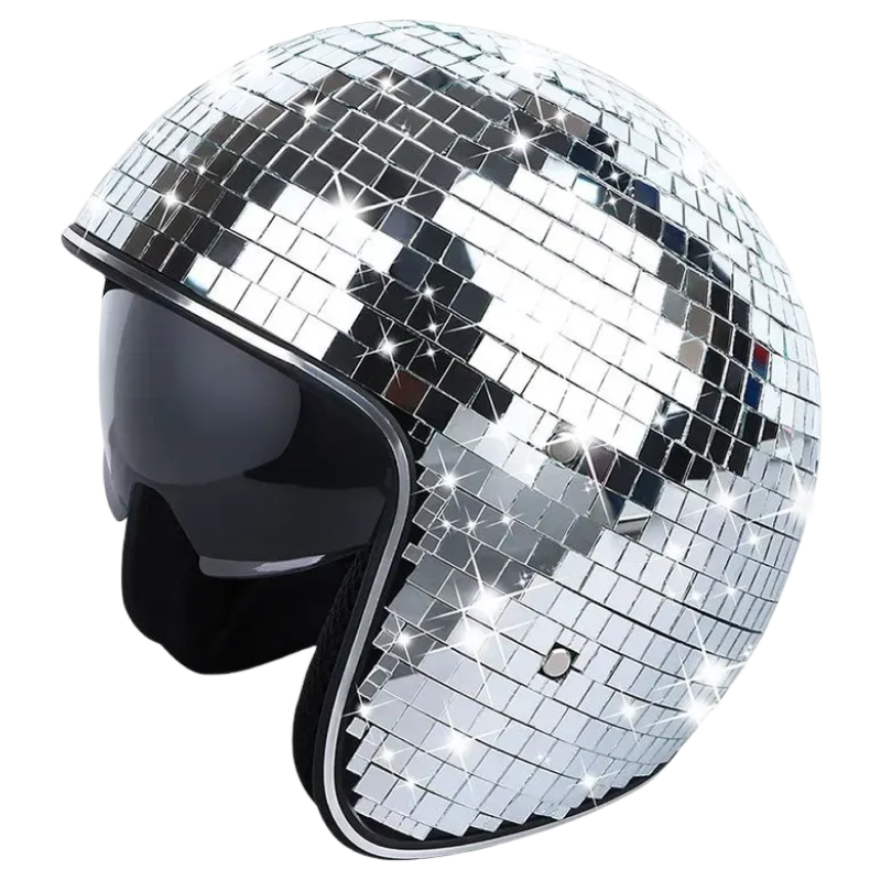 Зеркальный диско-шлем