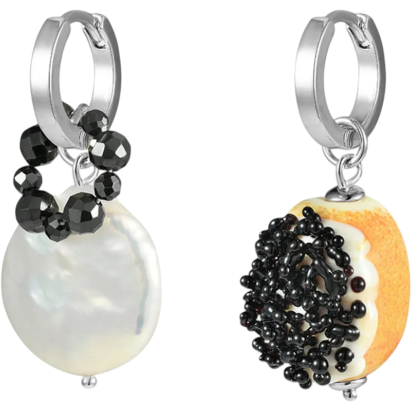 Серьги с черной икрой