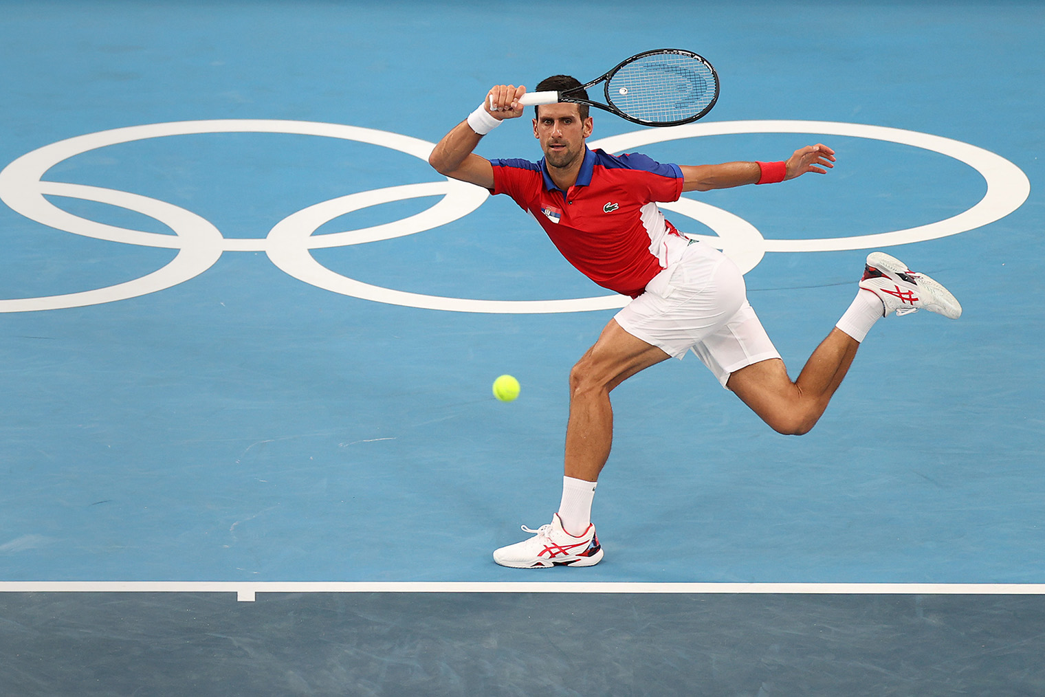 Новак Джокович из сборной Сербии на Олимпиаде 2020 года в Токио. Фотография: Leon Neal / Getty Images