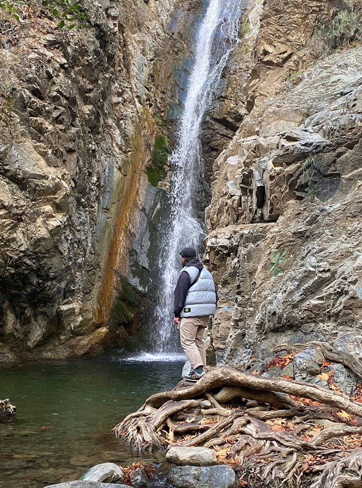 Водопад Милломерис в лесах Троодоса