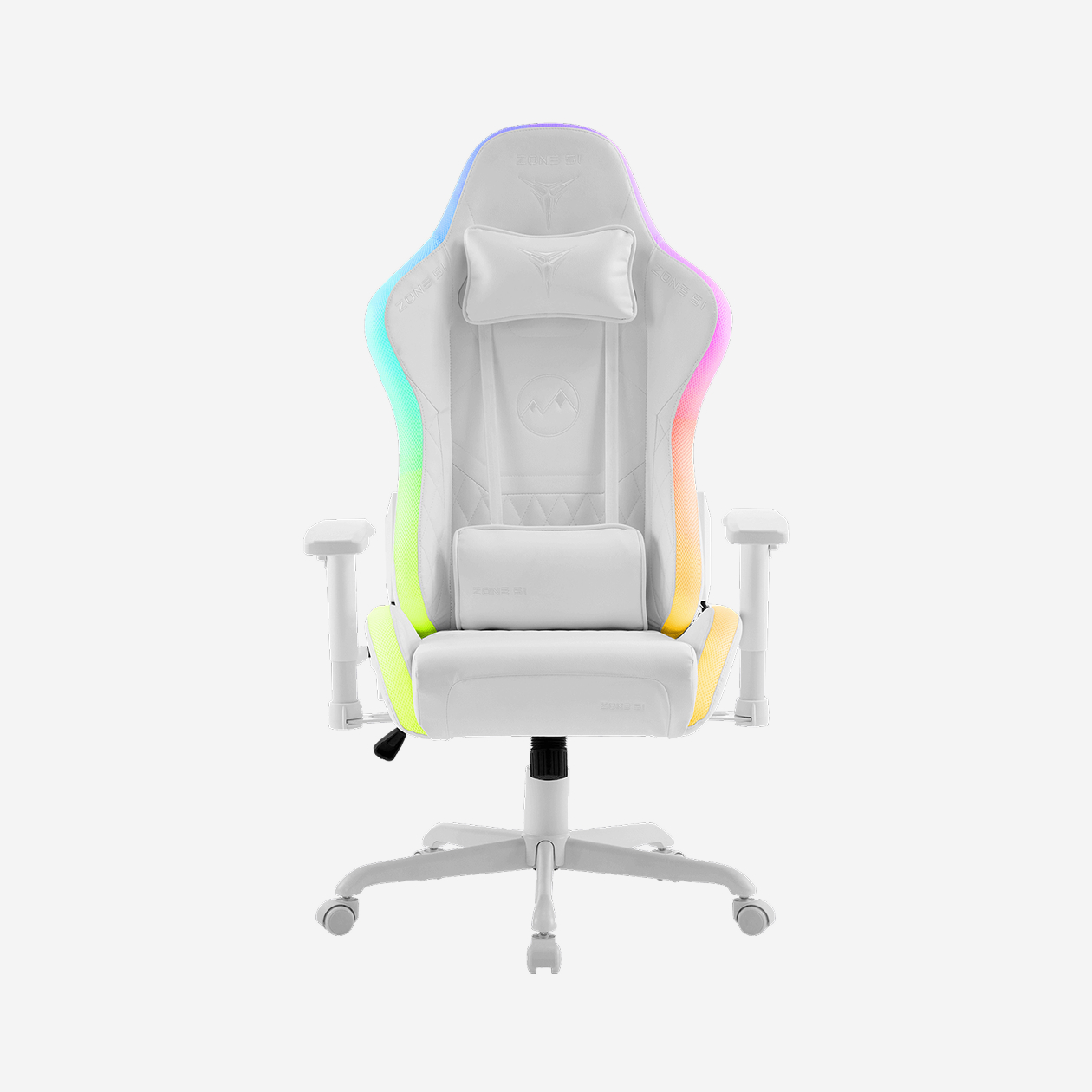 Кресло с подсветкой Zone 51 Frost RGB. Диодами можно управлять с пульта. Цена — 23 990 ₽. © Zone 51