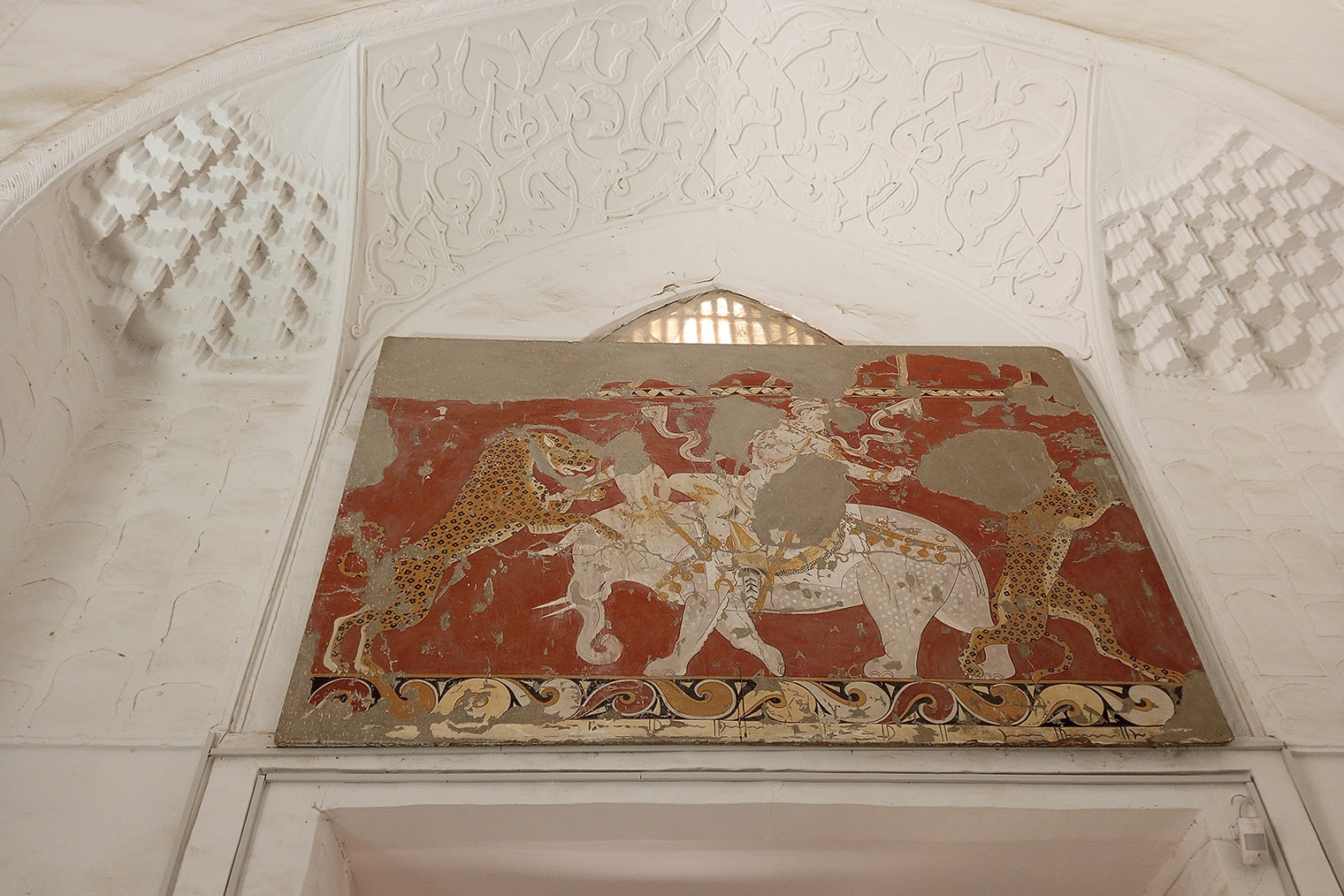 Копия знаменитой фрески с гепардами из дворца в Варахше