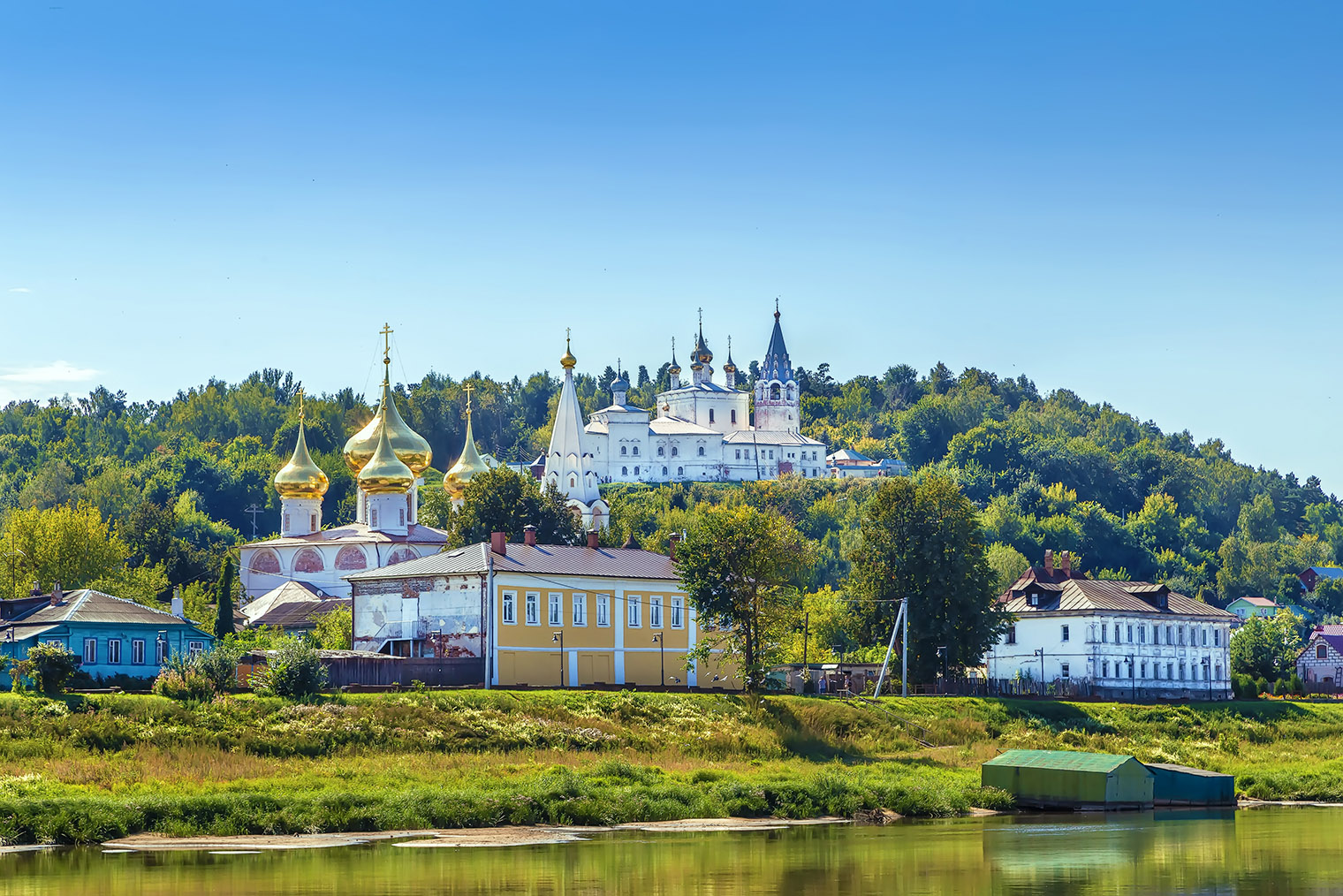 Панорама Гороховца с реки Клязьмы. Фотография: borisb17 / Shutterstock / FOTODOM
