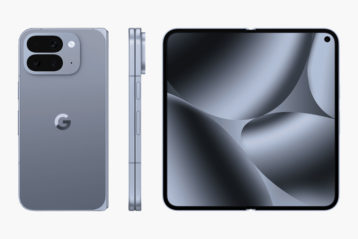Pixel 10 Pro Fold в закрытом и открытом виде
