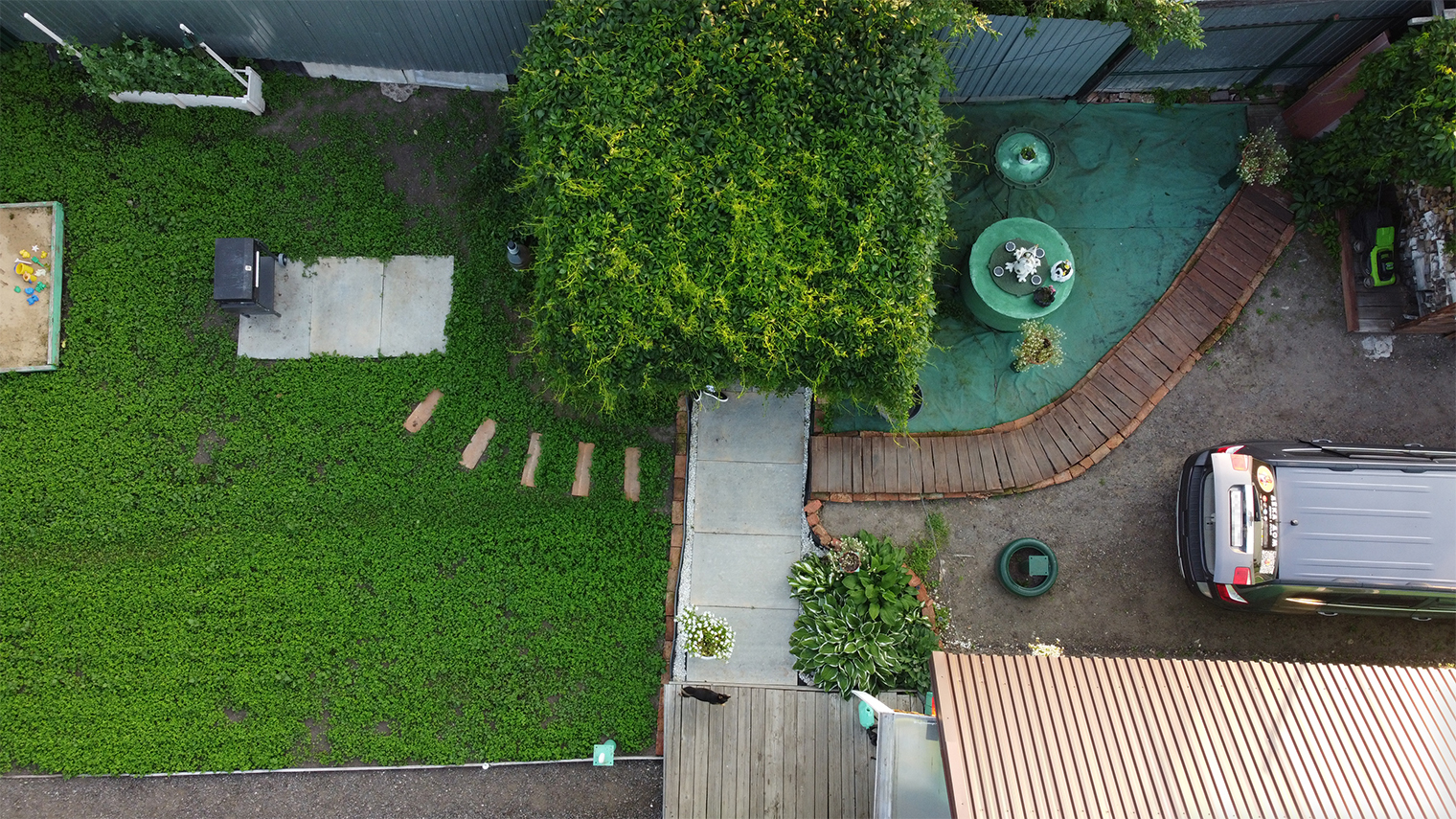 Вид на участок с квадрокоптера