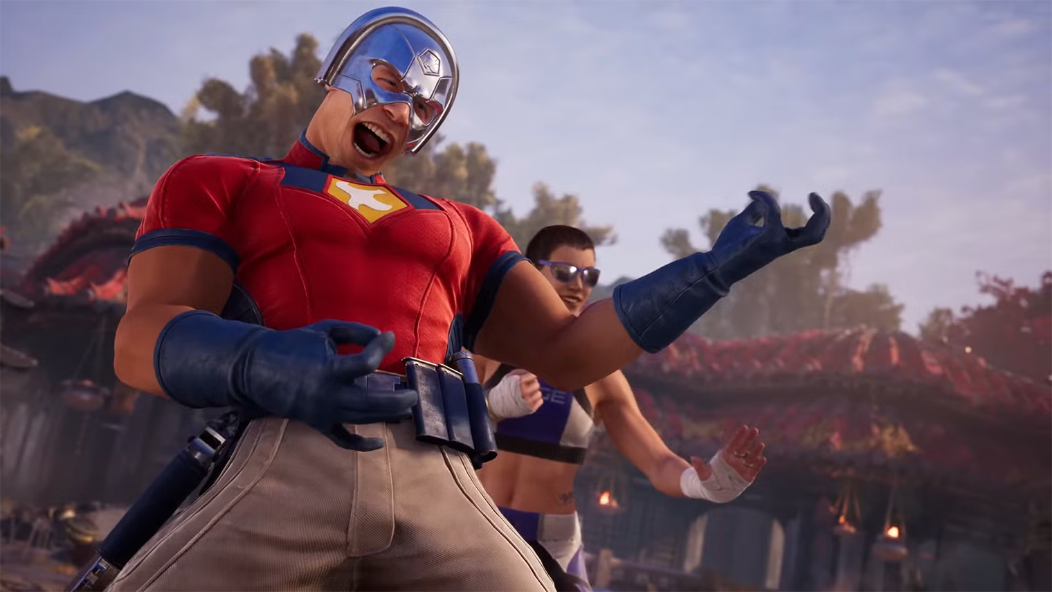 В двух DLC-паках добавили кучу комиксных персонажей — даже Миротворца в образе из сериала Джеймса Ганна. Кадр: Warner Bros. Games