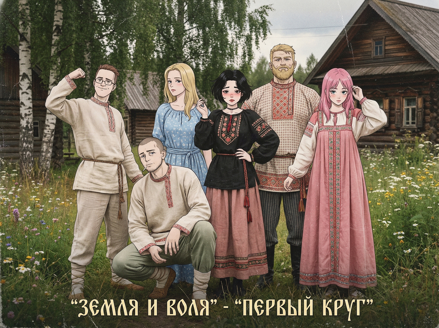 Фолк-группа из персонажей Wojak