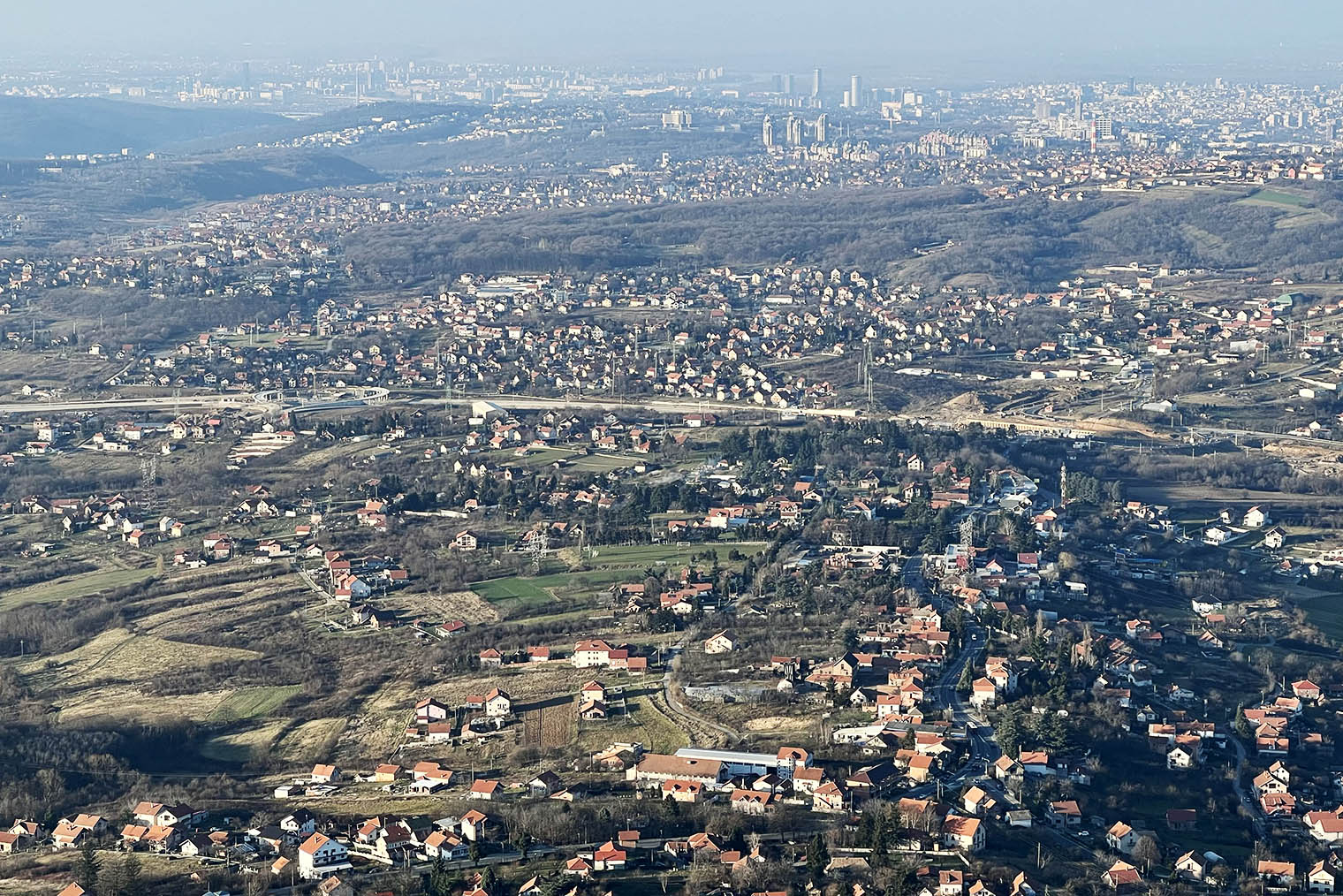 Вид, который открывается в сторону Белграда