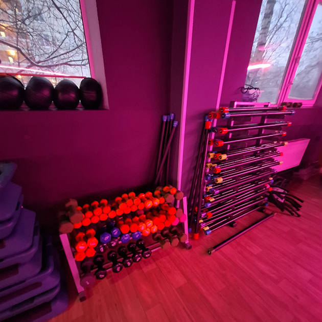 На тренировке