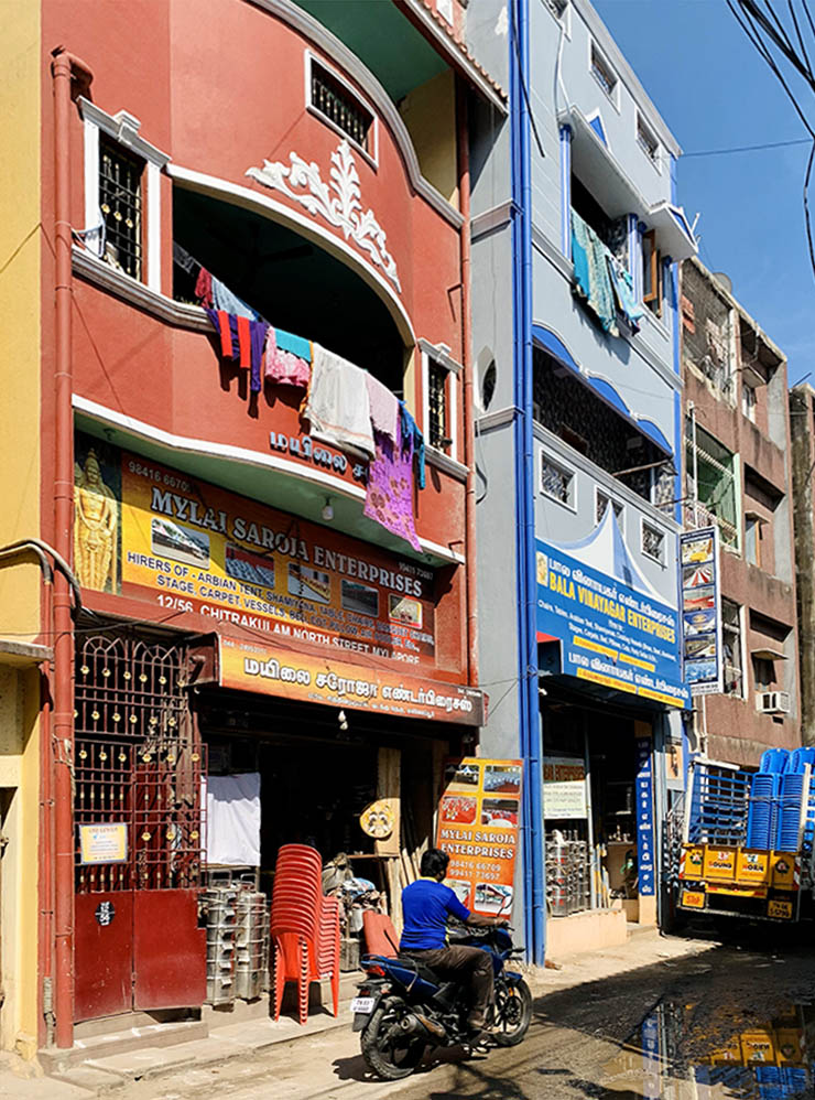 Одна из улиц на юге Индии