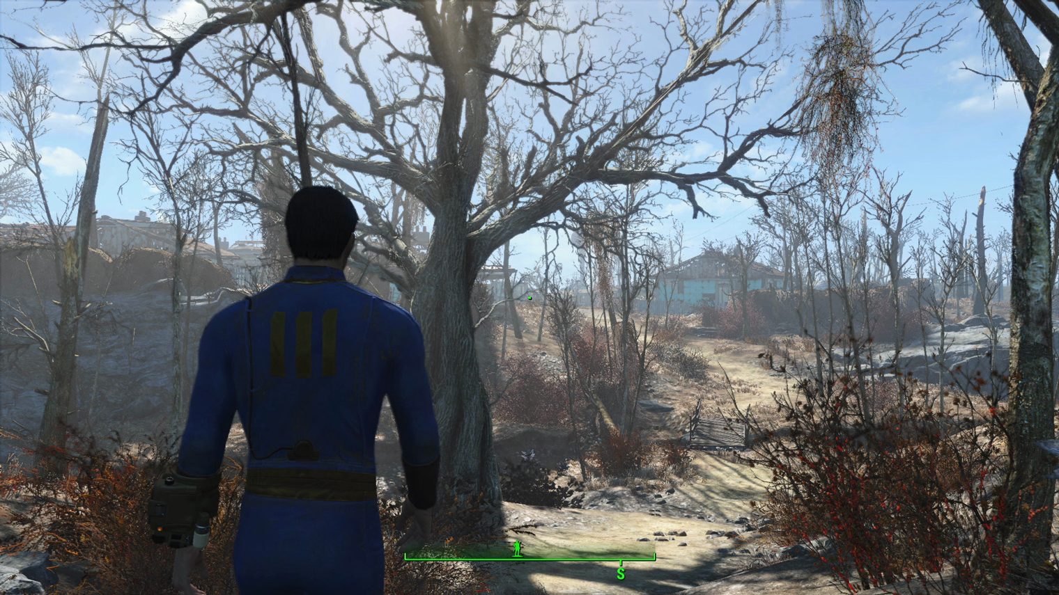 В Fallout 4 преобладают яркие и насыщенные цвета, поэтому Пустошь не так сильно угнетает, как в прошлых частях. Кадр: Bethesda Softworks