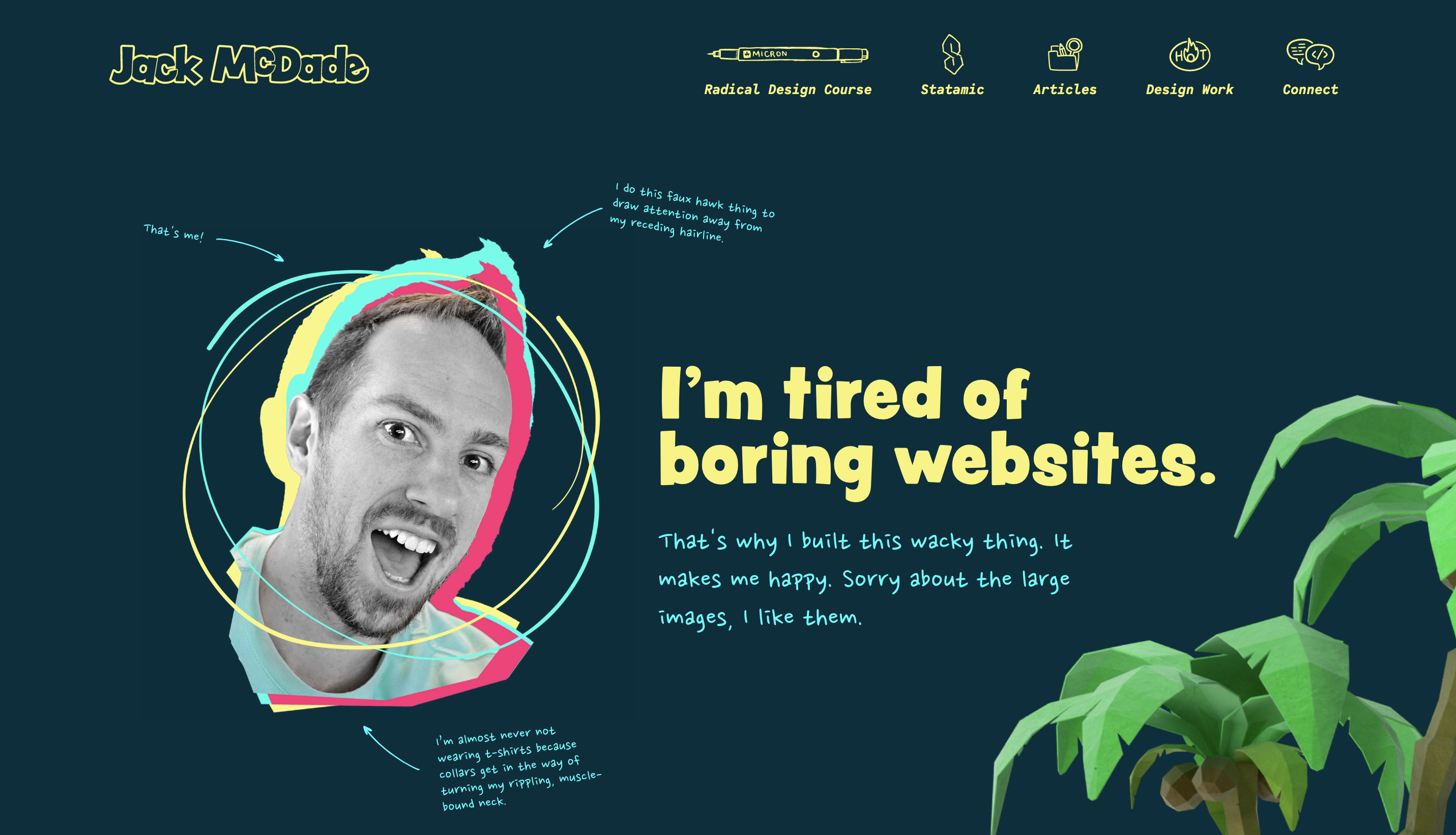 А это креативное портфолио графического дизайнера. Здесь само портфолио — отдельная работа