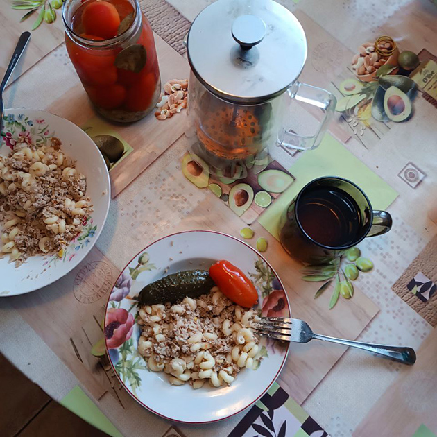 Макароны по-флотски на завтрак