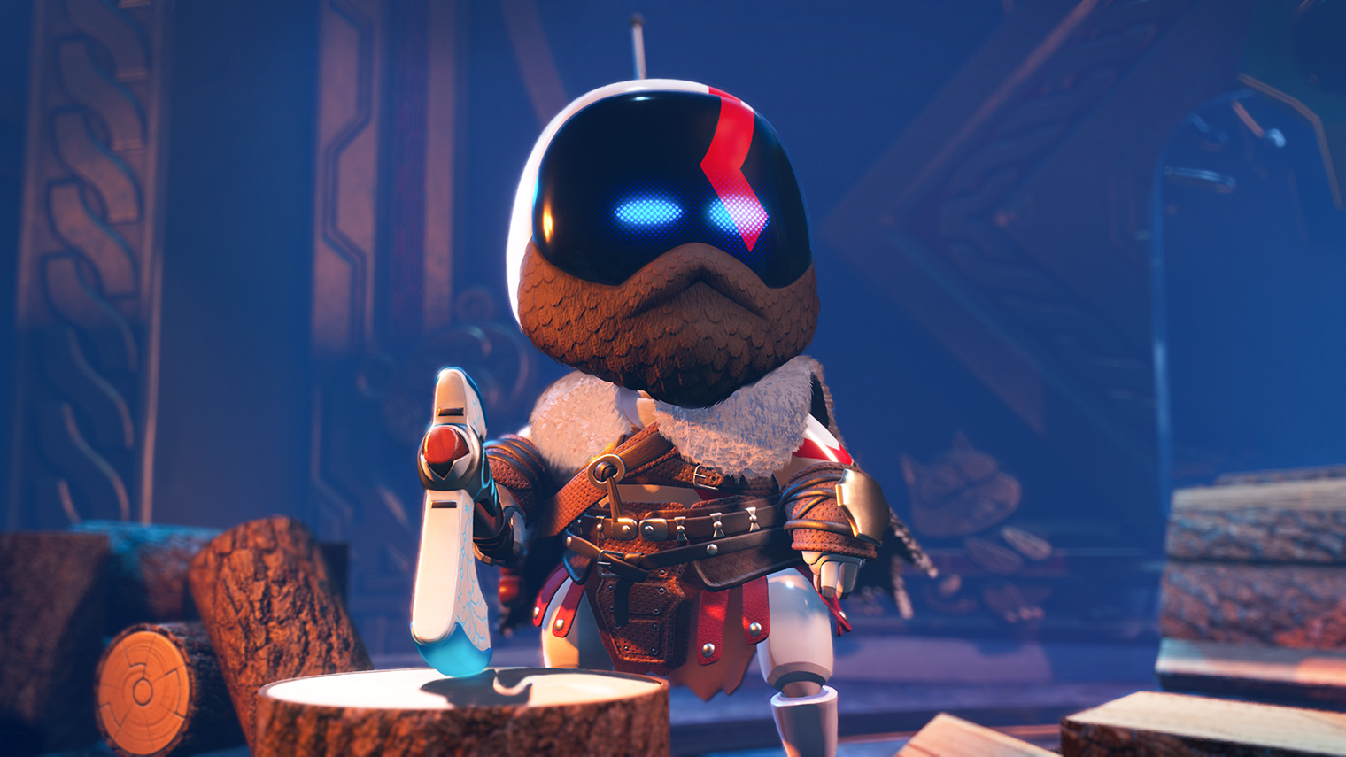 В Astro Bot есть уровень, пародирующий God of War. Кадр: Sony Interactive Entertainment