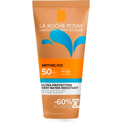 Лучший для пляжа и спорта — Гель солнцезащитный La Roche-Posay Anthelios с технологией нанесения на влажную кожу SPF 50+