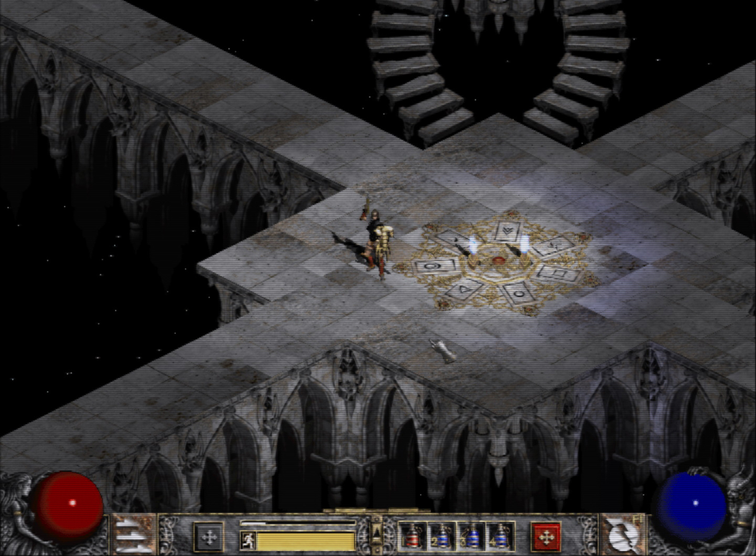 Истинные ценители Diablo 2 проходят ее с CRT-фильтром, сглаживающим неровности графики. Почти так игра выглядела на старых пузатых мониторах. © Blizzard Entertainment