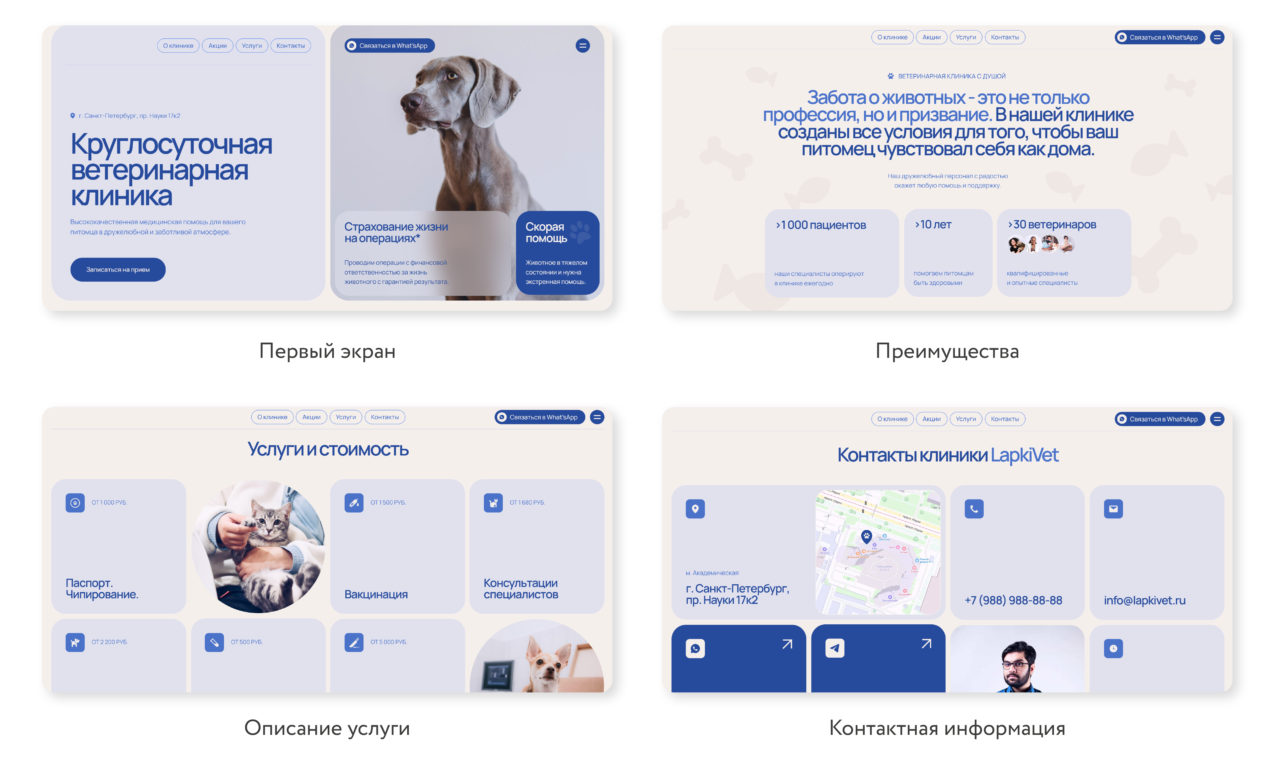 Пример сайта с базовой структурой