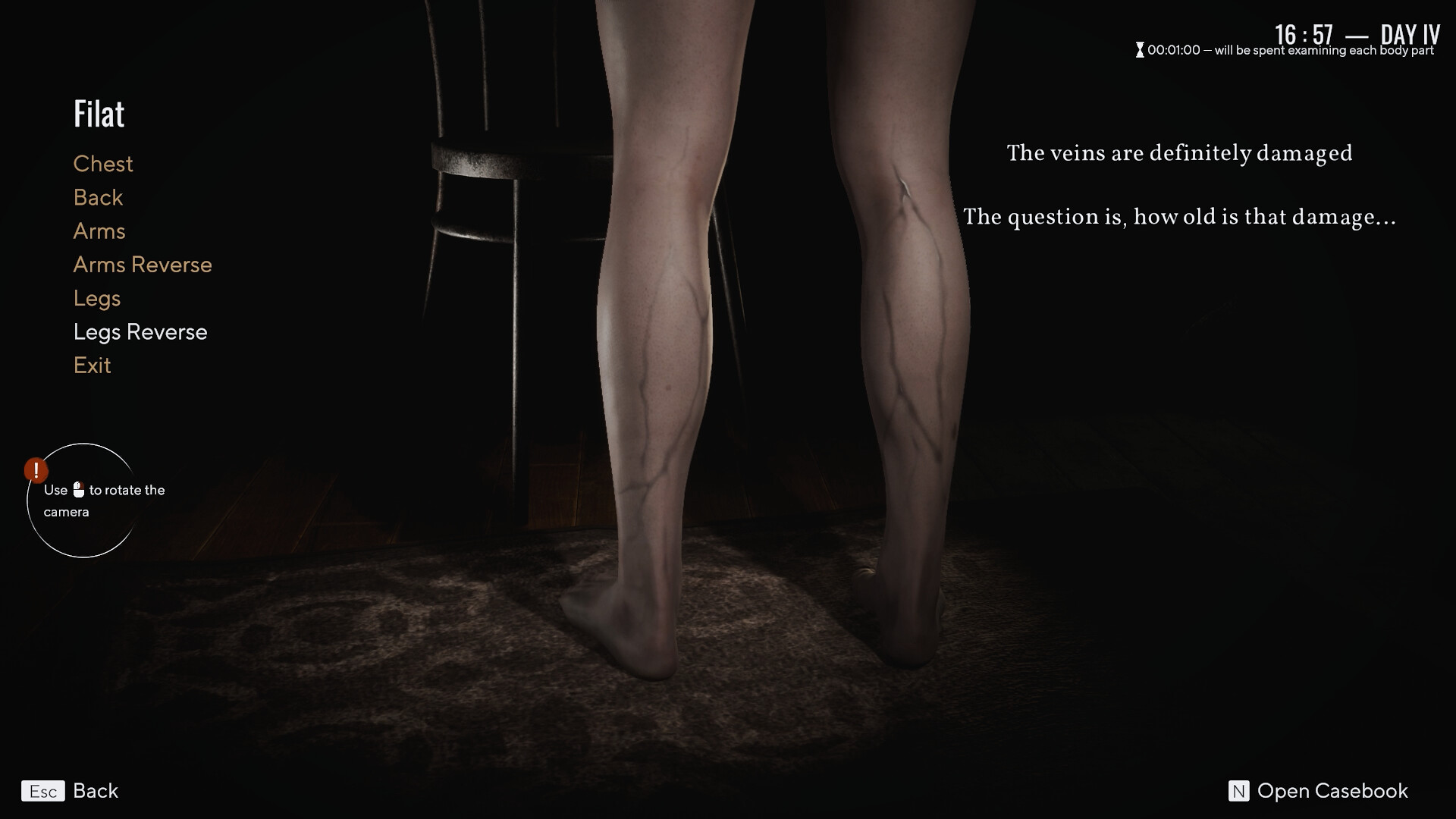 Вот пример осмотра пациента — по сути нужно просто переключаться между частями тела и наводить на разные зоны курсор. © Ice-Pick Lodge