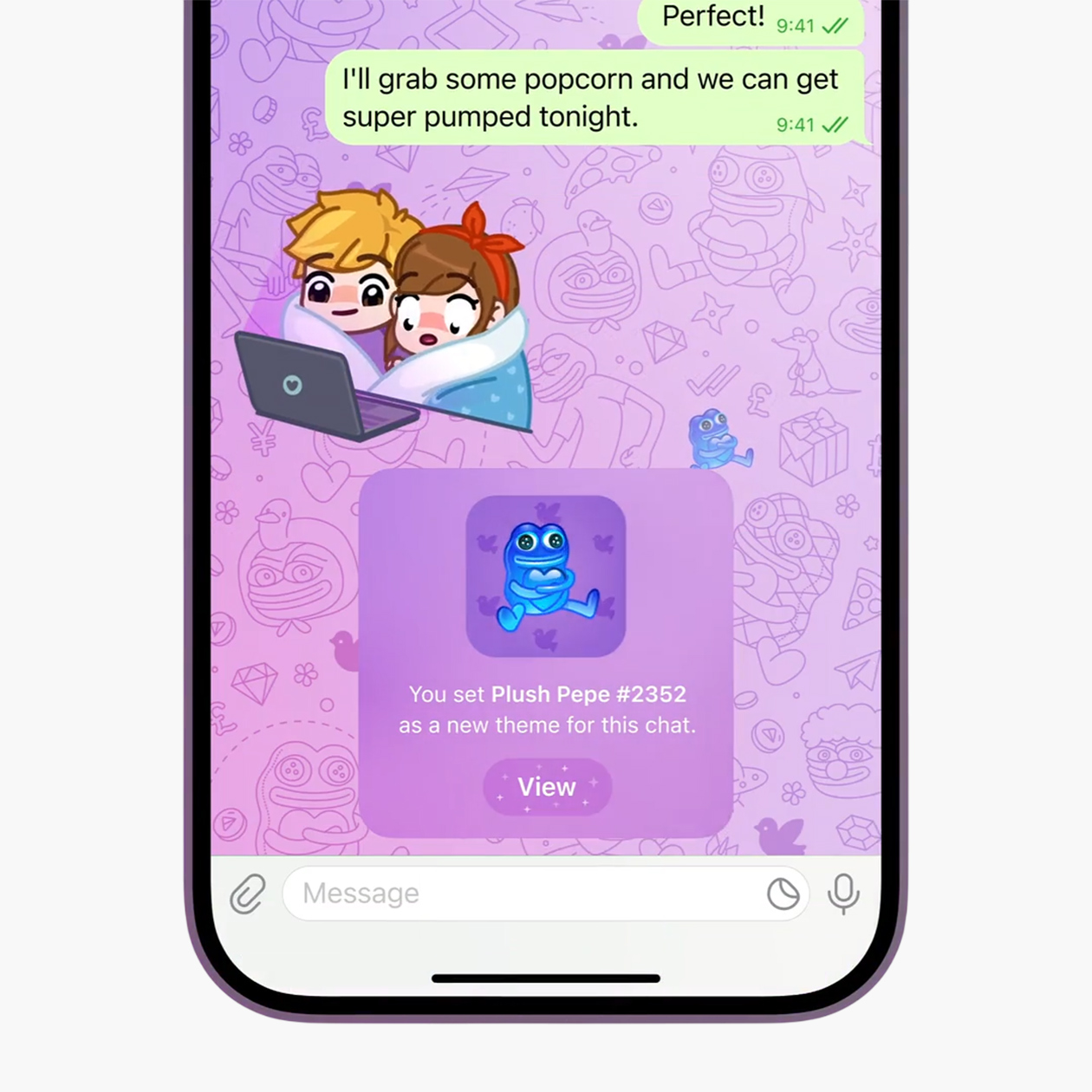 Новые темы можно применить для личных чатов