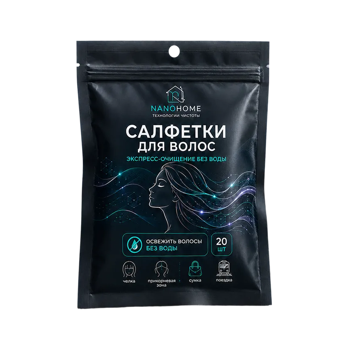 Салфетки для волос и кожи головы Nanohome