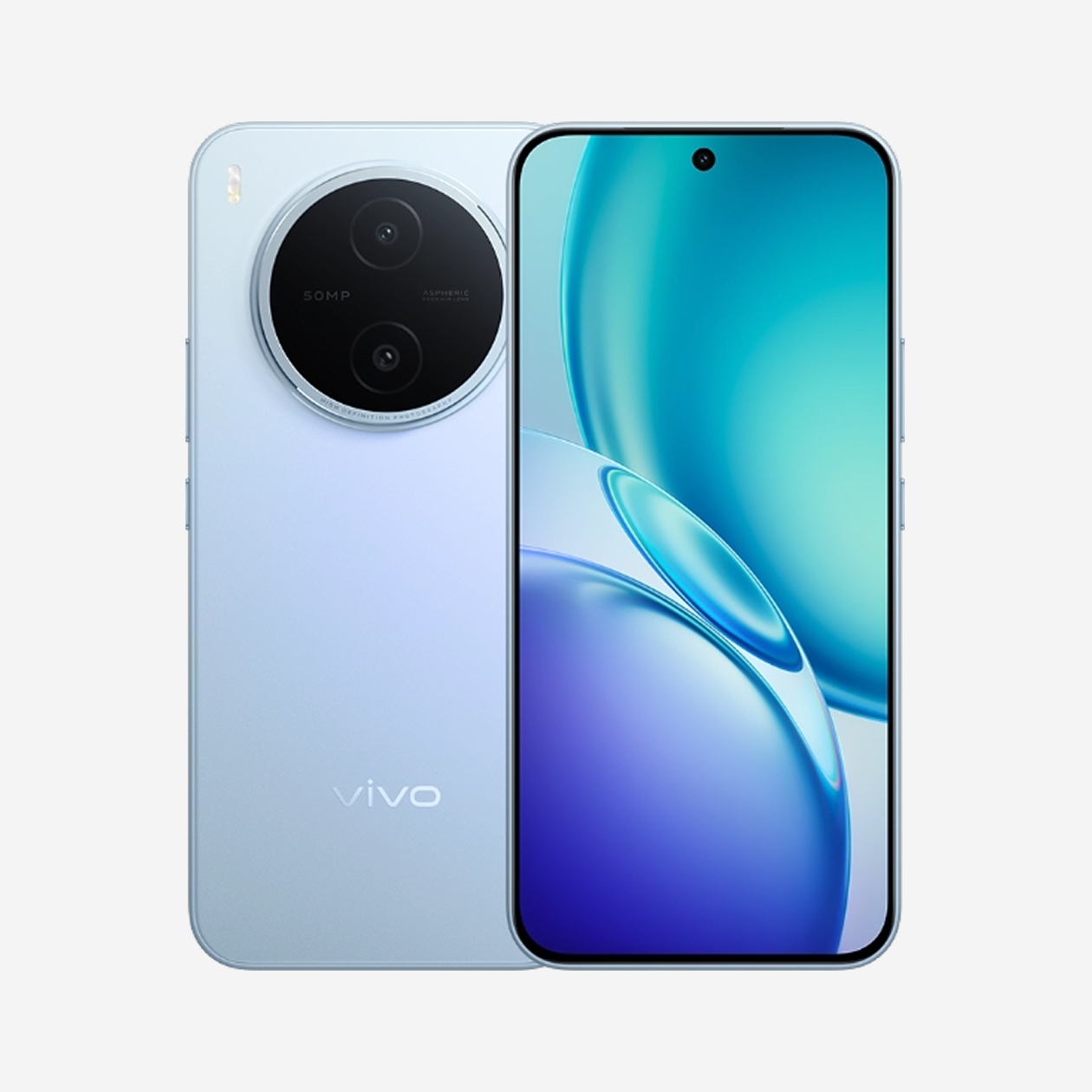 Vivo Y600 в голубом цвете. Также доступны золотой, фиолетовый и темно-серый варианты