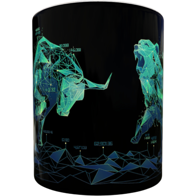 Кружка с быком и медведем