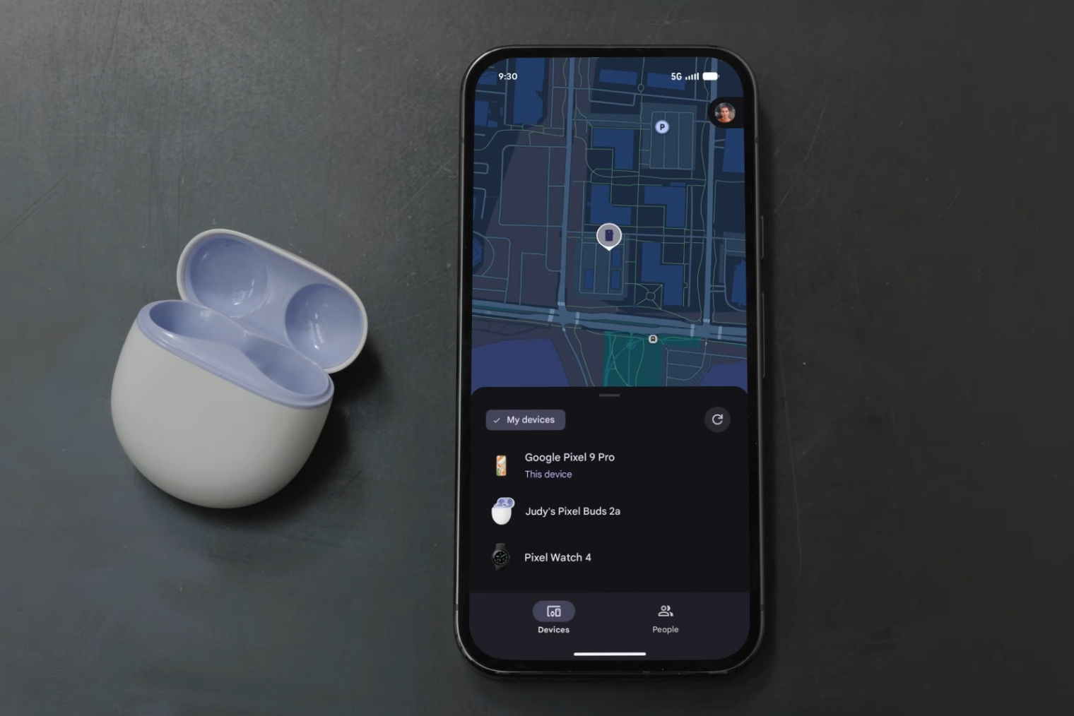 Так выглядит страница поиска наушников Pixel Buds. © Google Help