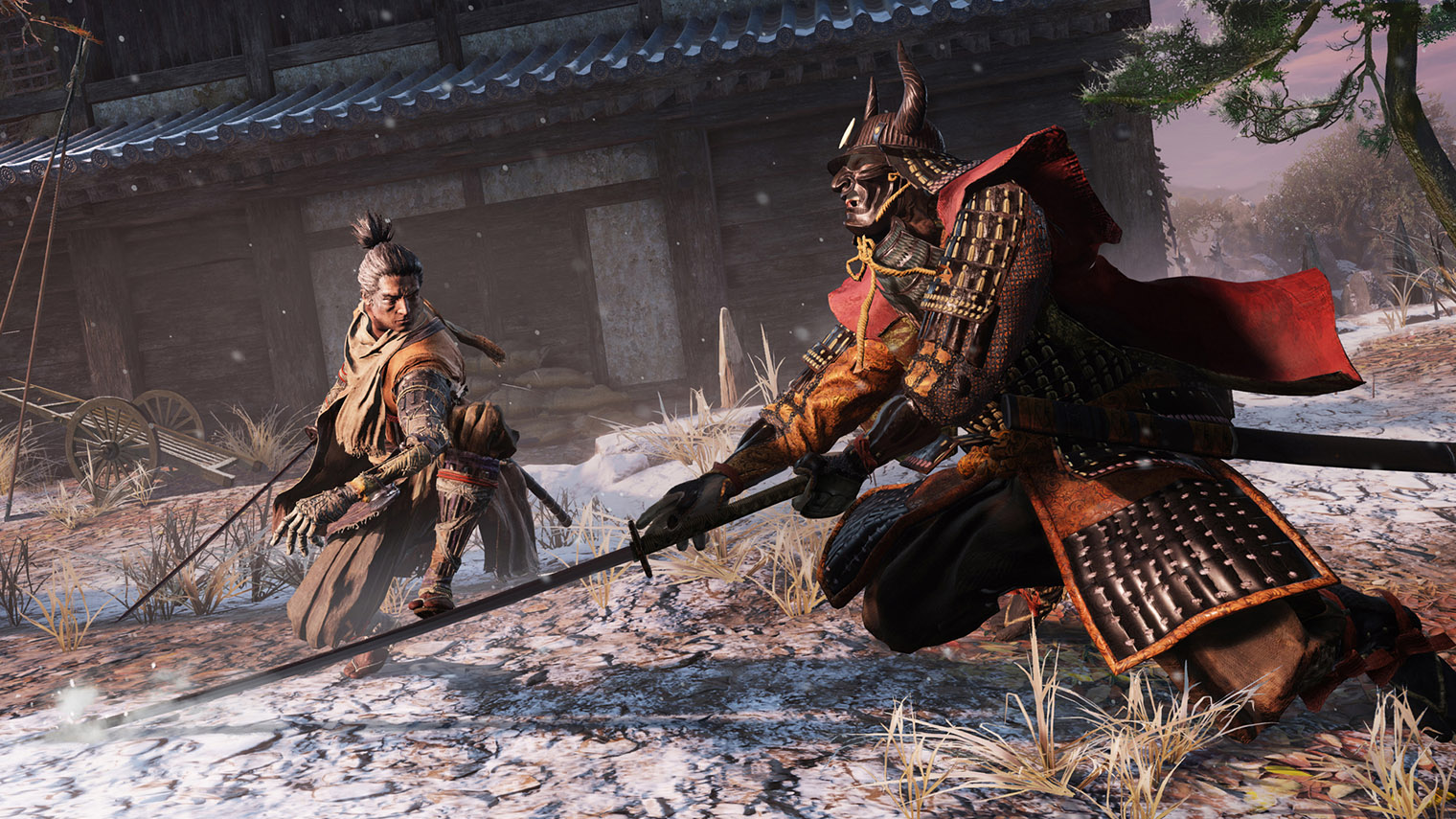 Sekiro очень и очень стильная. Японская эстетика выкручена до предела: тут и замки, и сосны, и враги в богатой броне. Которая им, впрочем, не поможет. © Activision
