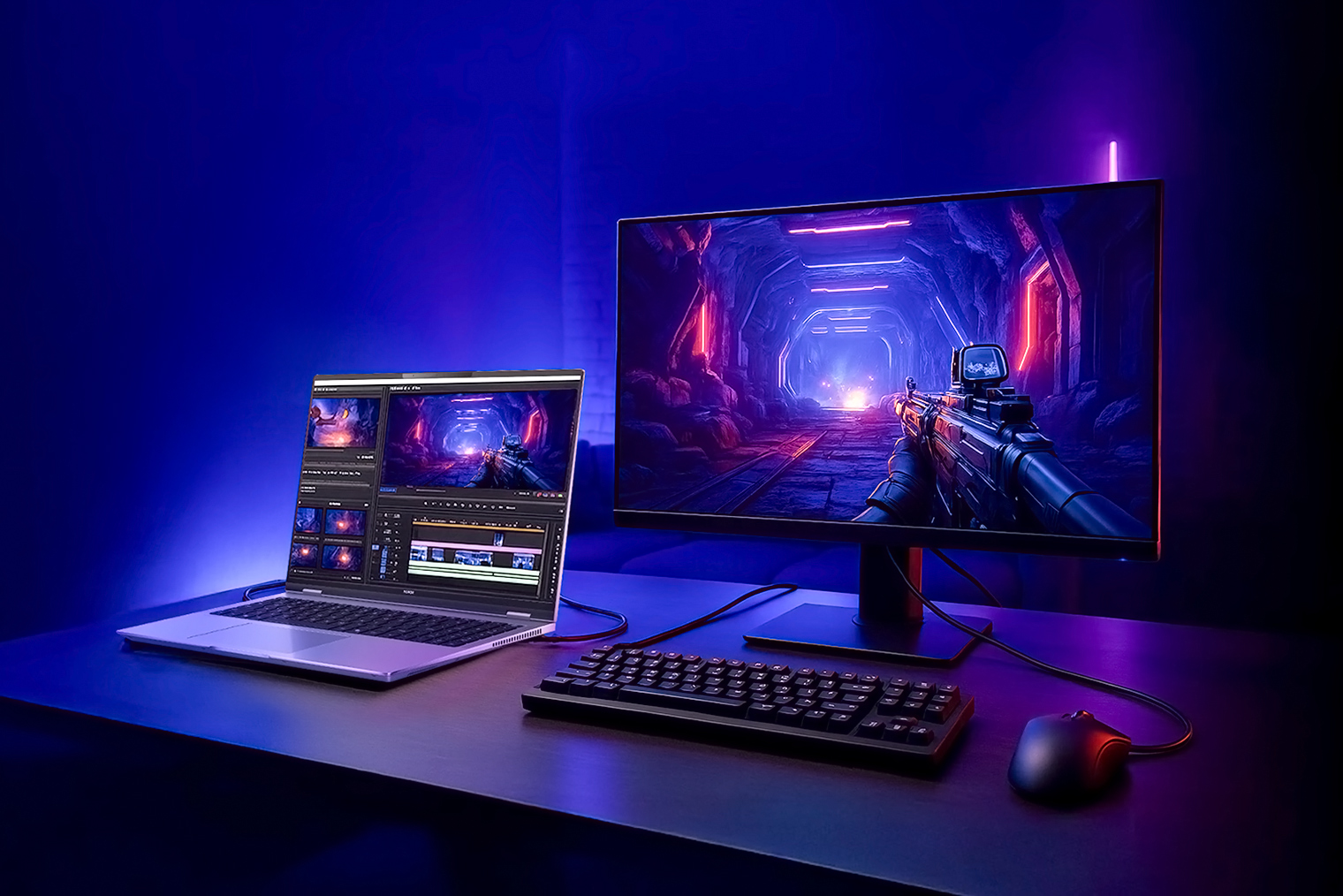 Honor MagicBook Pro 16 Hunter 2025 с подключенным монитором. Источник: honor.com