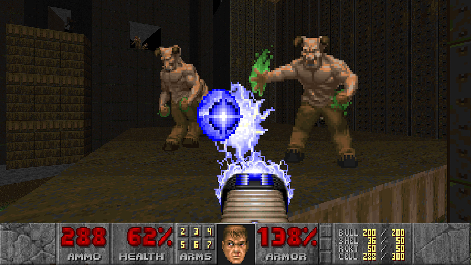 Один Барон Ада и так опасен, а два уже сулят верную смерть. © id Software