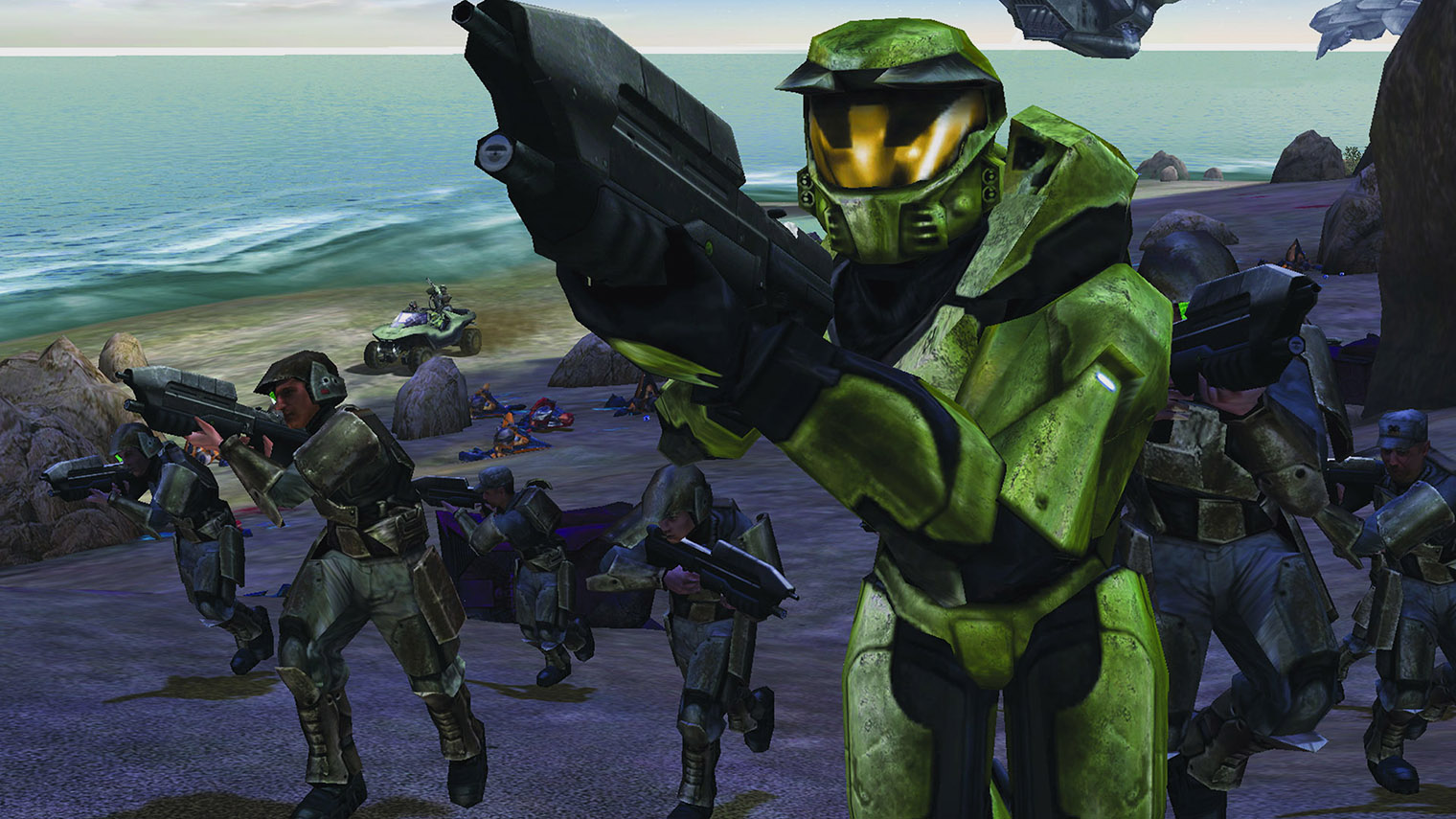 Первую Halo изначально разрабатывали как эксклюзивную стратегию для компьютеров Apple. Но Microsoft подсуетилась, купила Bungie и выпустила игру в стартовой линейке первой Xbox