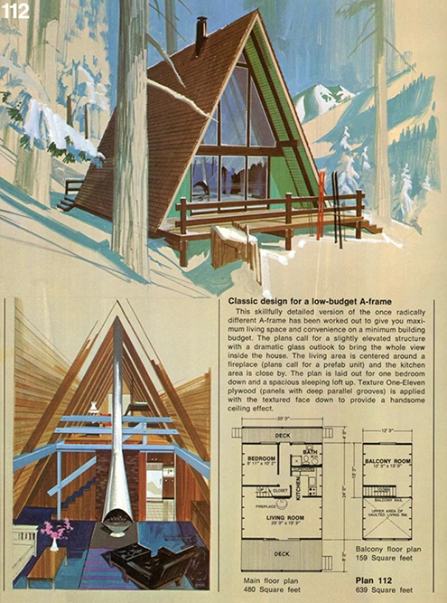 А в этом старом американском журнале показана типовая историческая планировка дома⁠-⁠шалаша. Источник: fieldmag.com