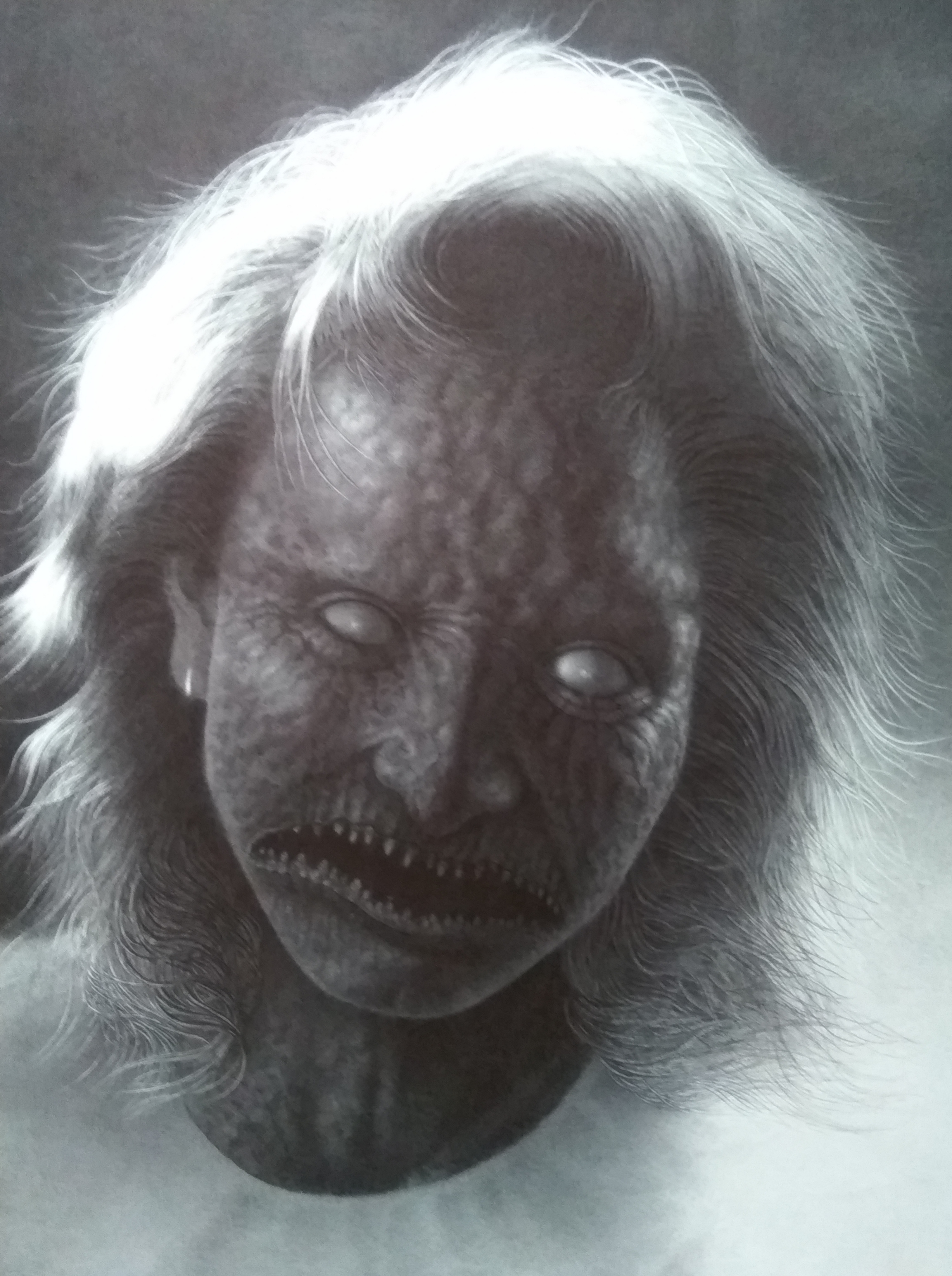 «Ведьма», черная шариковая ручка, 50х65, 2017 год