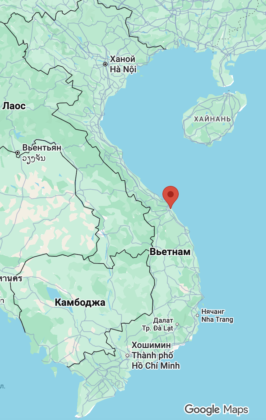 Скриншот Гугл карт Вьетнама