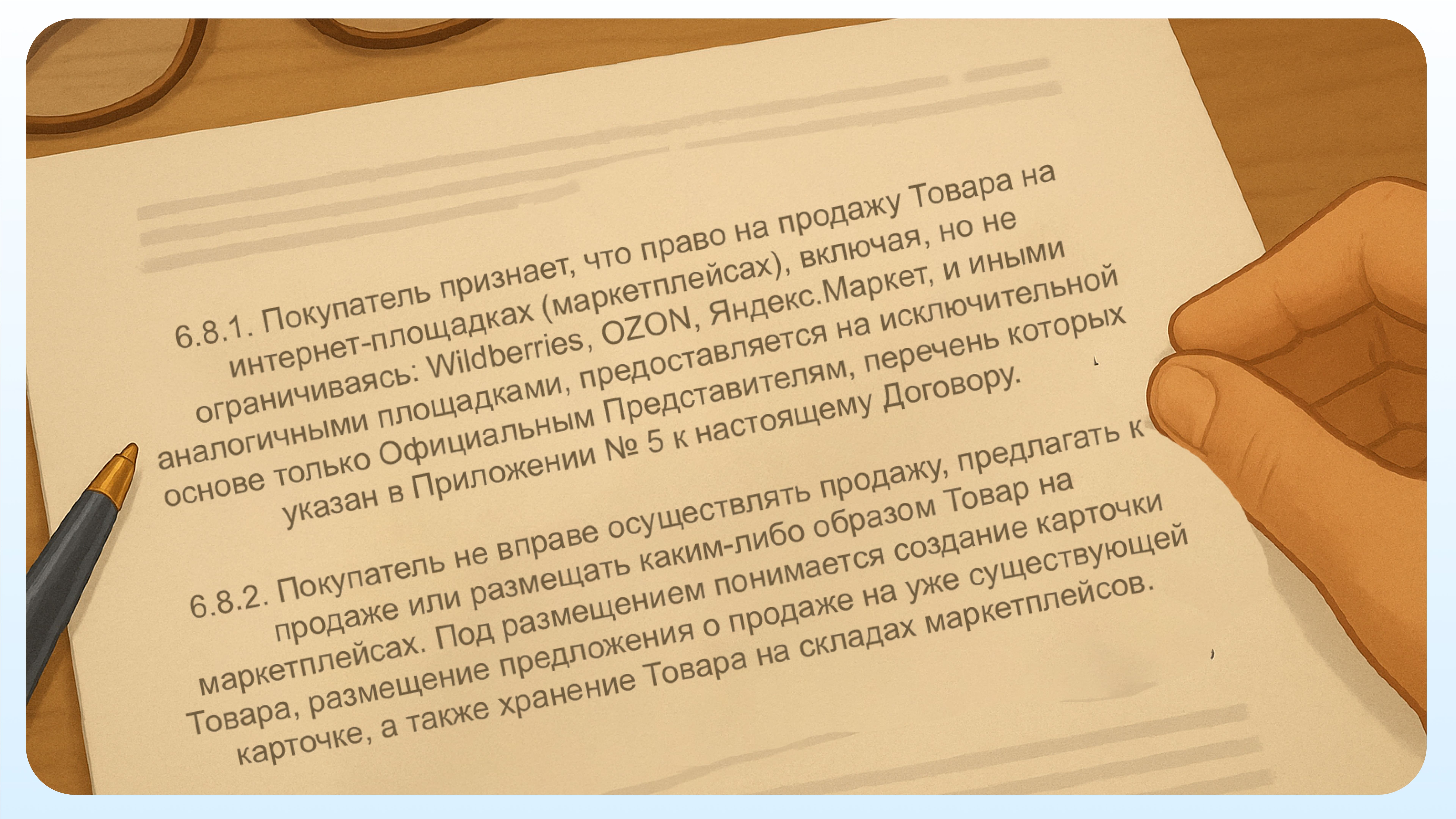 Вот эти 2 злополучных пункта в договоре)