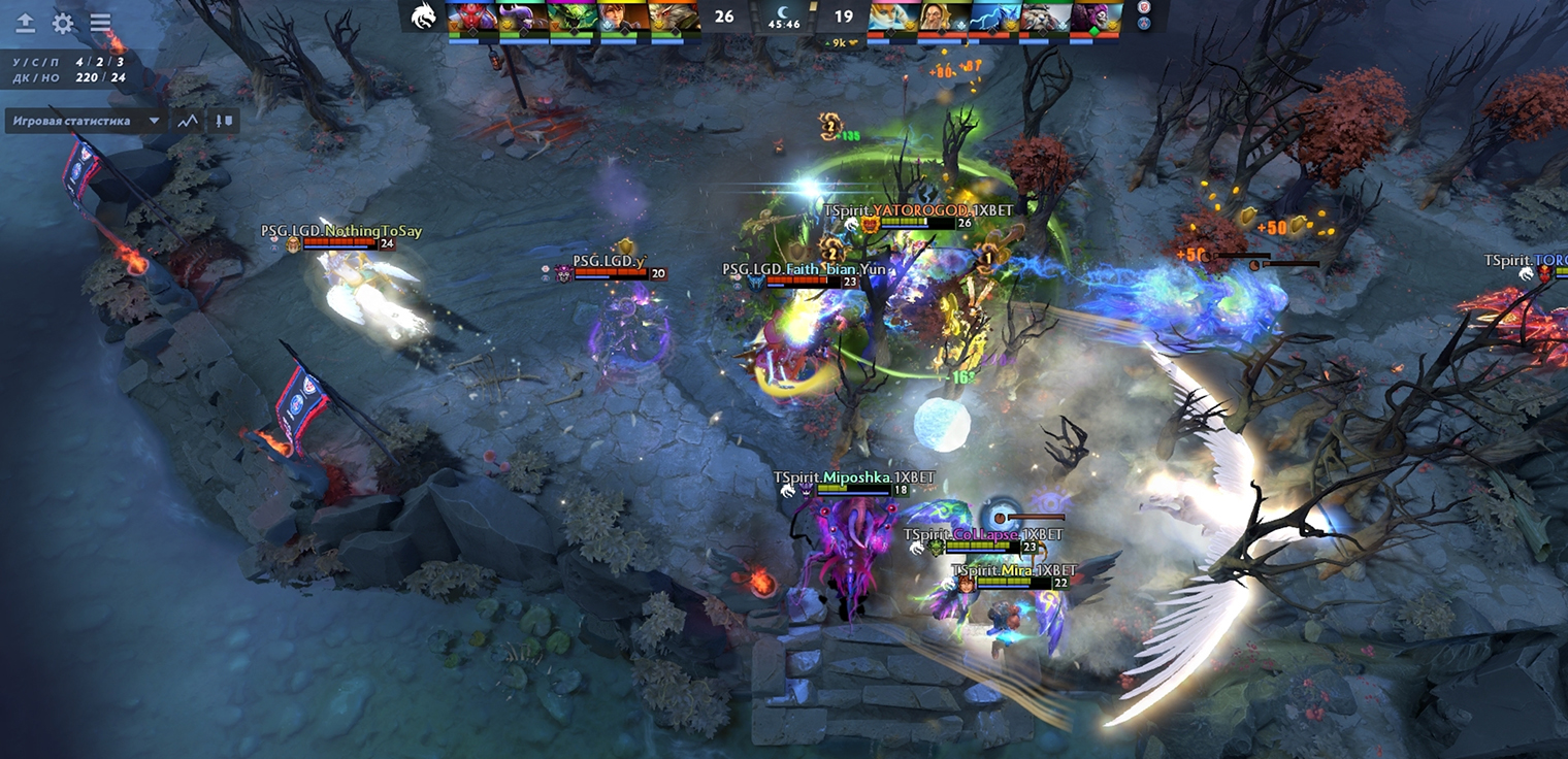 Профессиональные поединки в Dota 2 не уступают по зрелищности матчам в других видах спорта. © Valve