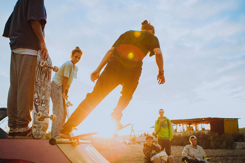 Скейт-рампа тоже появилась на пляже Академгородка благодаря спонсорам