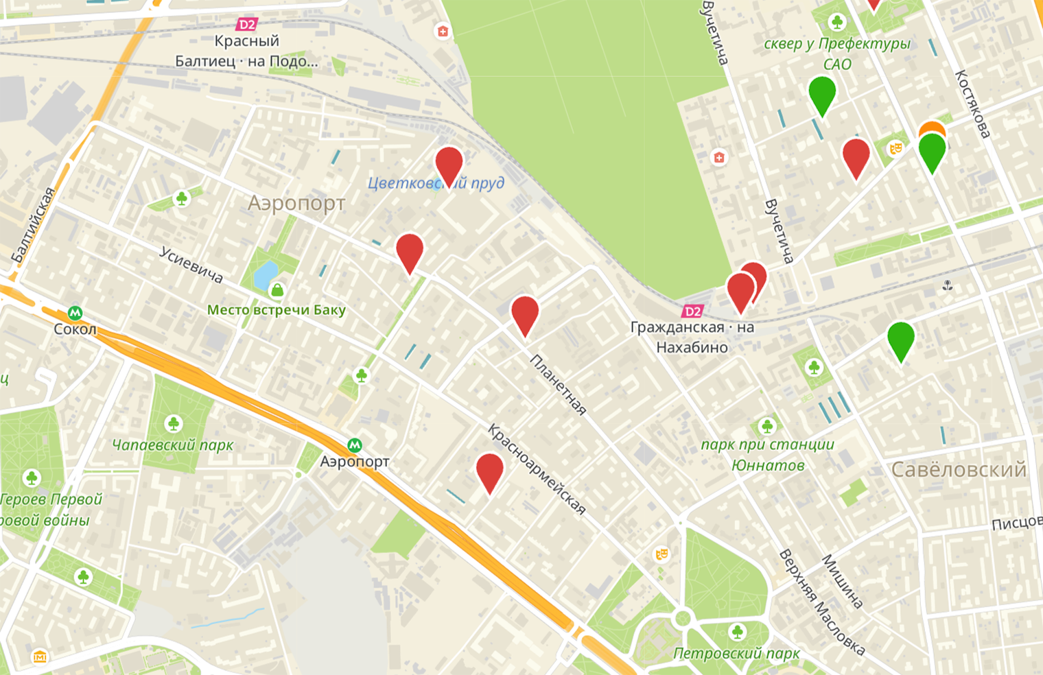 Реновация практически не затрагивает район Аэропорт. © fr.mos.ru