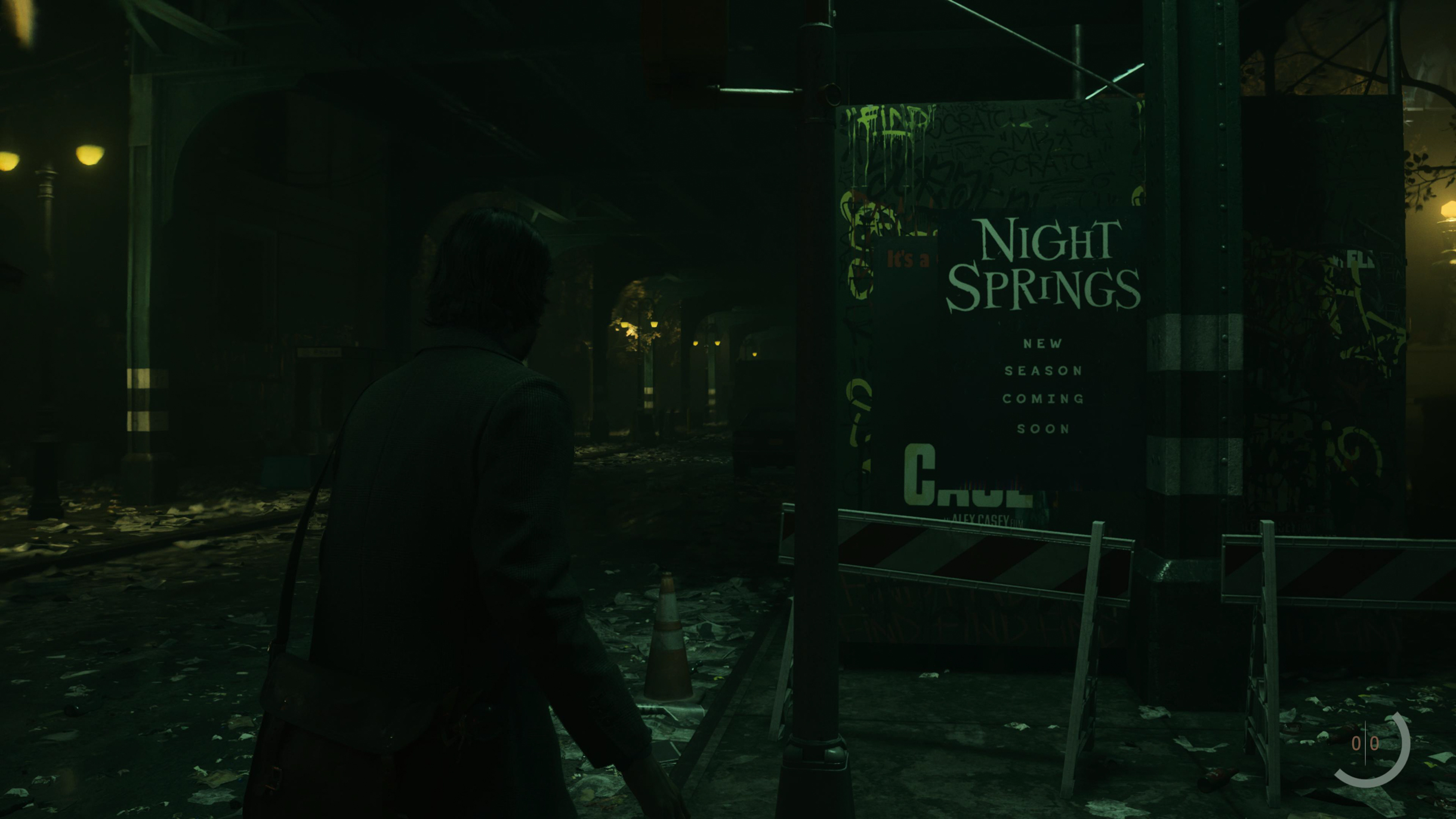 В альтернативном Нью-Йорке полно постеров и афиш сериала «Найт-Спрингс» и фильмов об Алексе Кейси