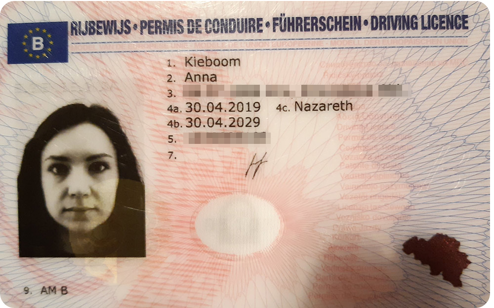 Так выглядят мои бельгийские водительские права