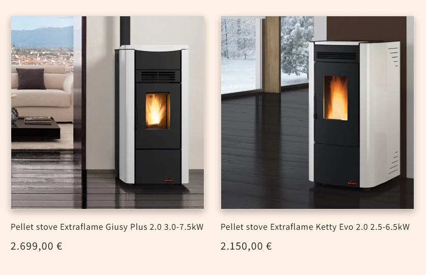 Вдали от больших городов часто встречается отопление пеллетными котлами. Это не просто печки, а современные устройства: их программируют на нужную температуру. Например, они греют до +22 °C, потом выключаются сами, потом снова включаются. Выглядят печи как камин и позволяют экономить на отоплении. Например, на обогрев трешки у владелицы жилья с пеллетным котлом уходит около 500 €⁣ ( ₽) в год. Источник: kaminladen.de