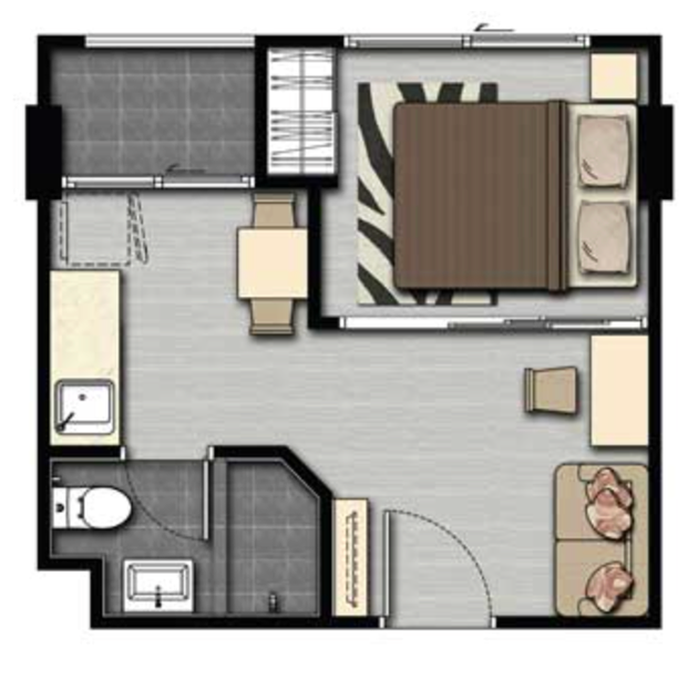 План студии, в которой я прожила два с половиной года. Источник: grenecondo.com