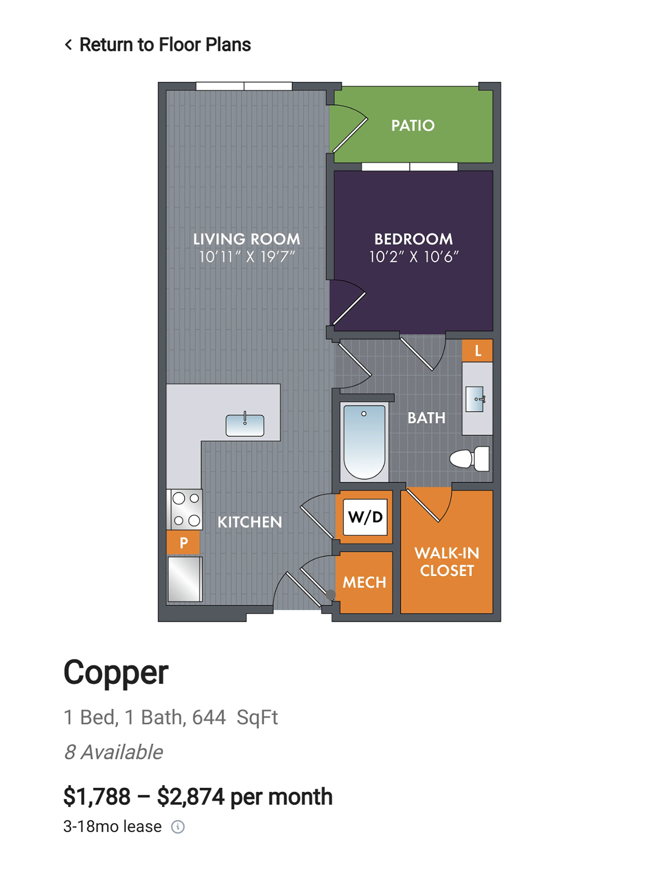 Цена за такую квартиру без мебели в зависимости от длительности аренды не превышает 2 874 $ ( ₽) в месяц. Источник: abberlyfoundry.com