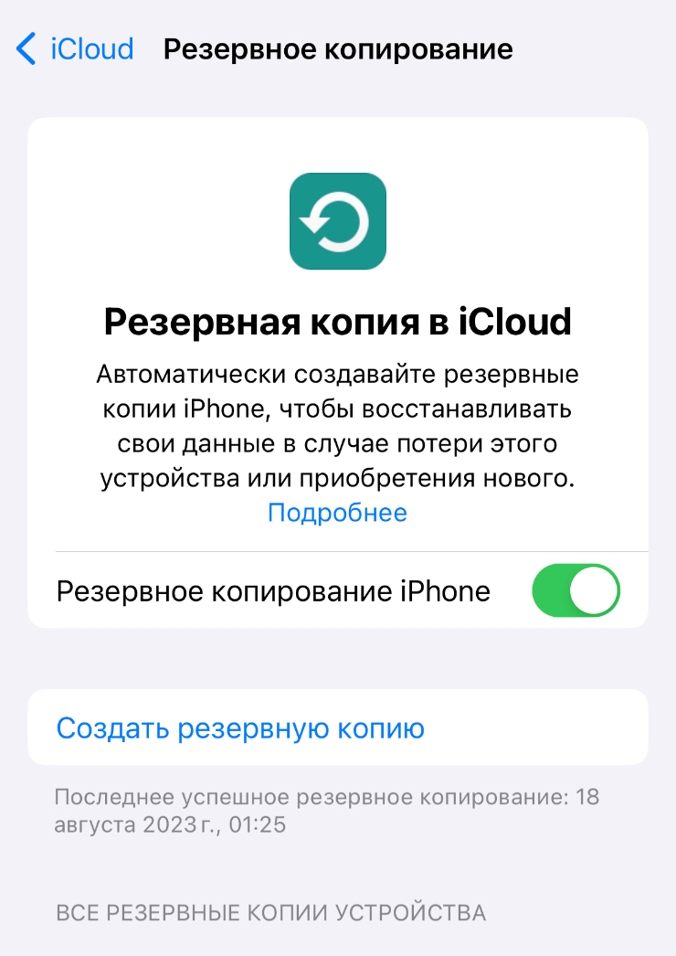 Как сделать резервную копию на IPhone/IPad